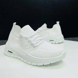 Fashion text Shoes – WHITE